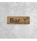 Wooden Bar Sign - Cocktail Glass Indicator