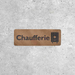 Plaque Bois Chaufferie - Signalétique Technique pour Locaux