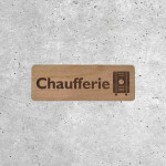Plaque Bois Chaufferie - Signalétique Technique pour Locaux