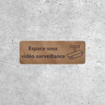 Plaque de Signalisation Espace sous Vidéo Surveillance - Panneau Sécurité