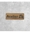 Panneau Atelier Mécanique en Bois