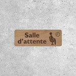 Panneau Salle d'Attente en Bois