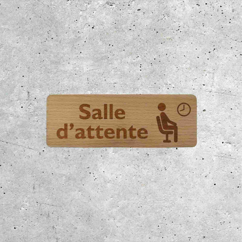 Panneau Salle d'Attente en Bois