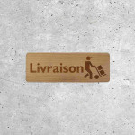 Panneau Bois Indicateur de Livraison