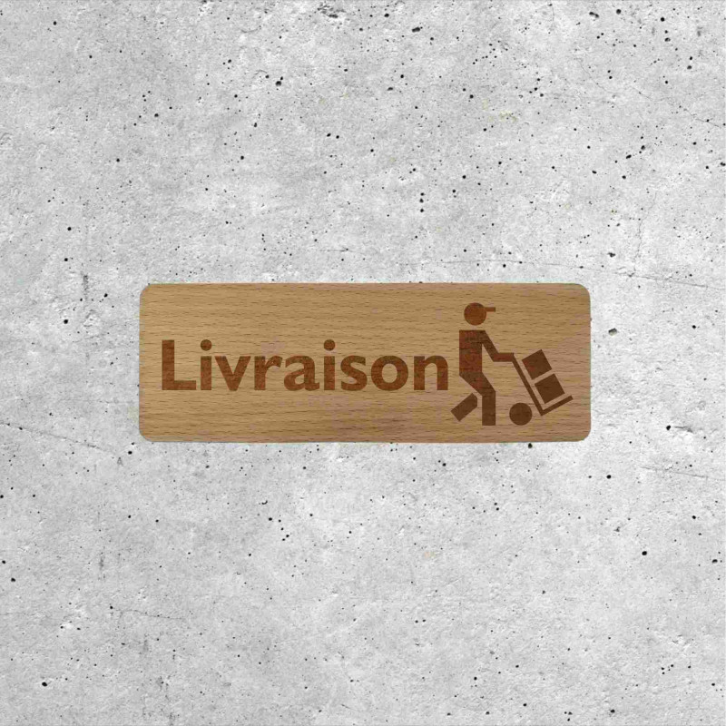 Panneau Bois Indicateur de Livraison