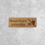 Panneau Nourriture Interdite en Bois