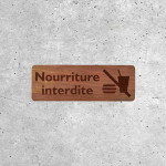 Panneau Nourriture Interdite en Bois