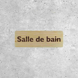 Wooden Bathroom Sign