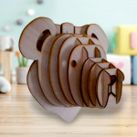 Wooden bear 33cm