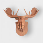 Tête de caribou, élan en bois 58 cm