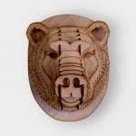 Wooden bear head 48 cm