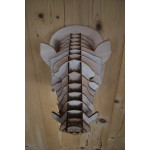 Tête de sanglier en bois 45cm