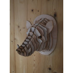 Tête de sanglier en bois 45cm