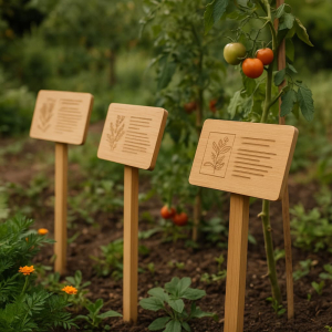 Educational Wooden Panels for Community Gardens and Green Spaces